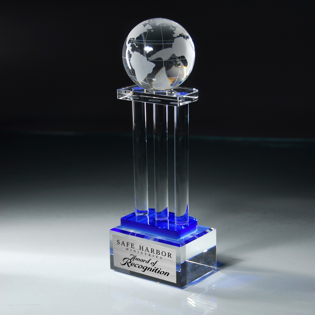 Crystal Globe on Pillars