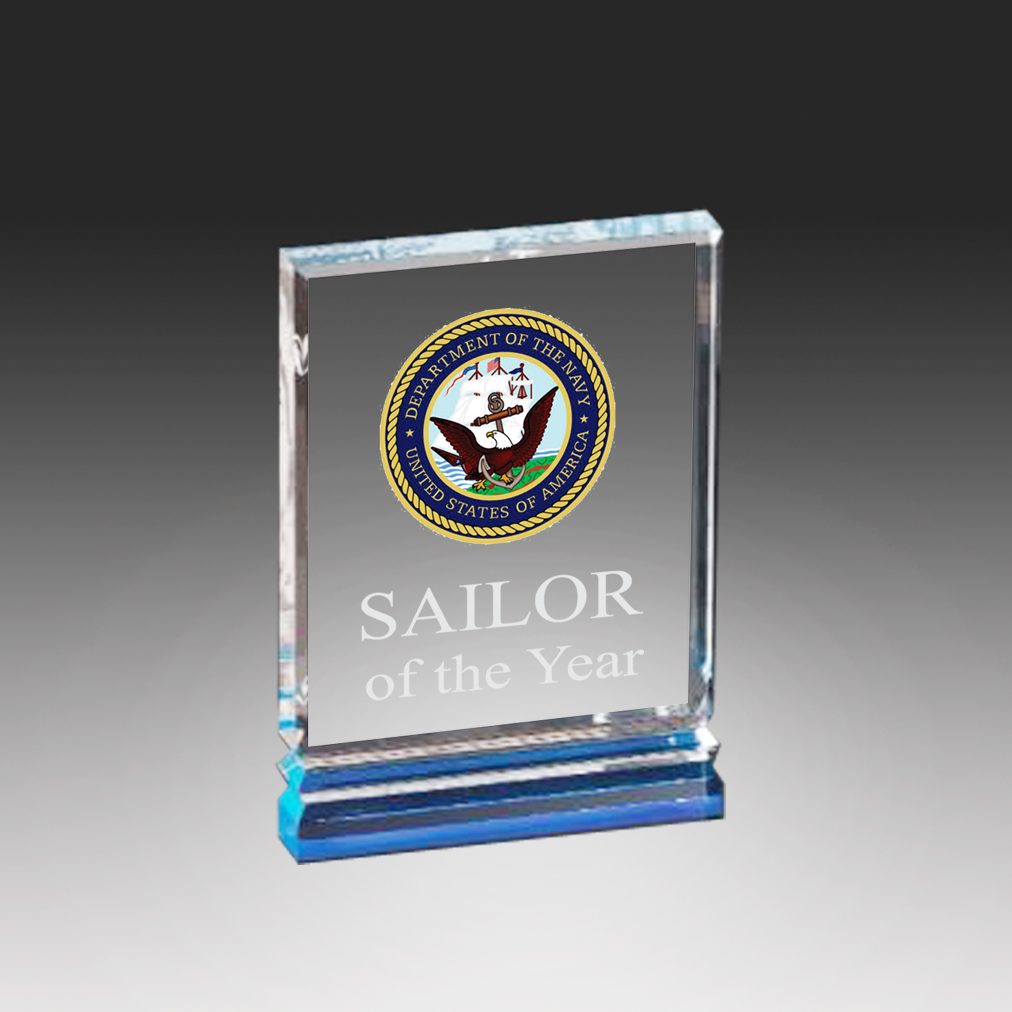 Acrylic Rectangle with Ribbed Base