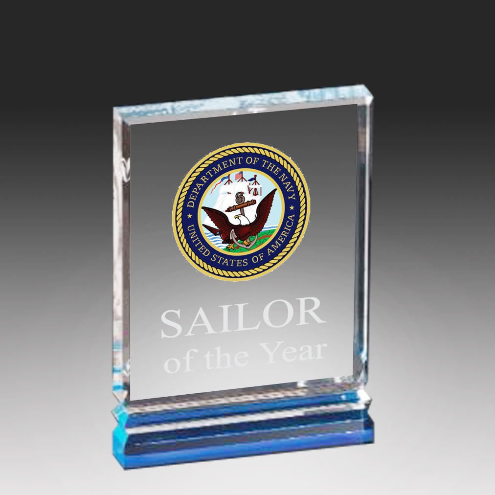 Acrylic Rectangle with Ribbed Base
