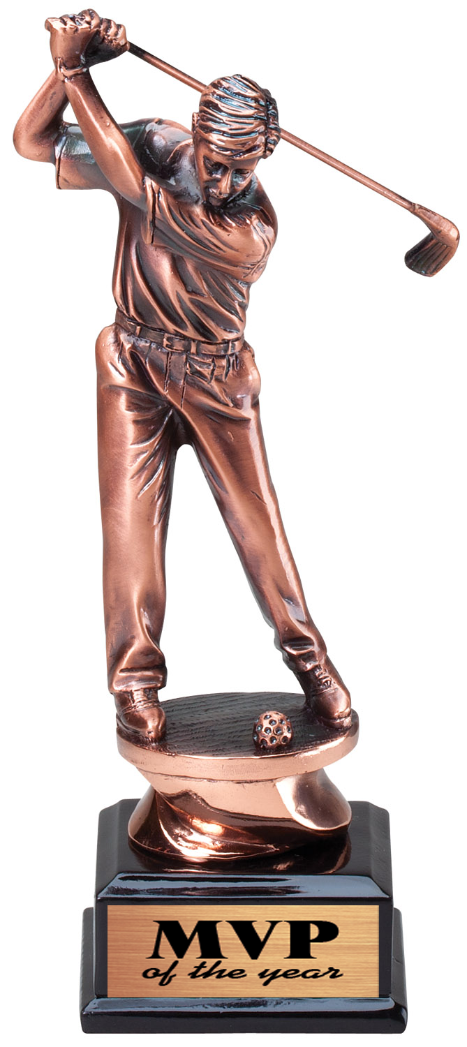 Copper Finish male golf resin - driver