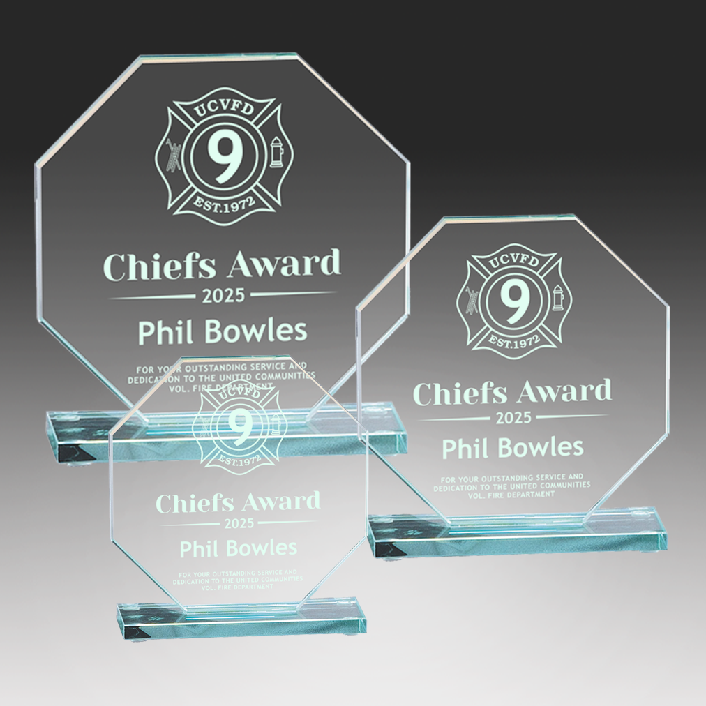 Jade Octagon Glass Award