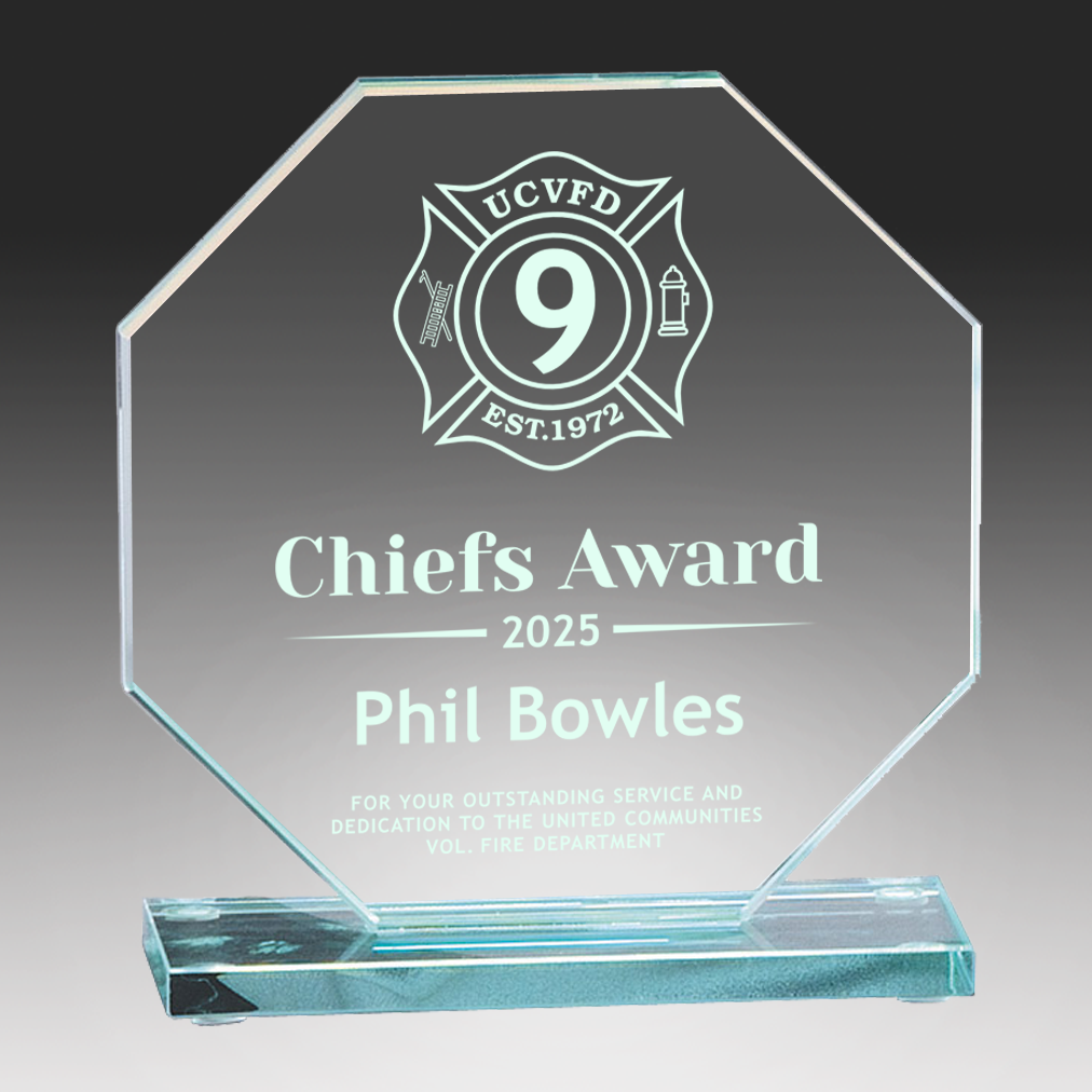 Jade Octagon Glass Award