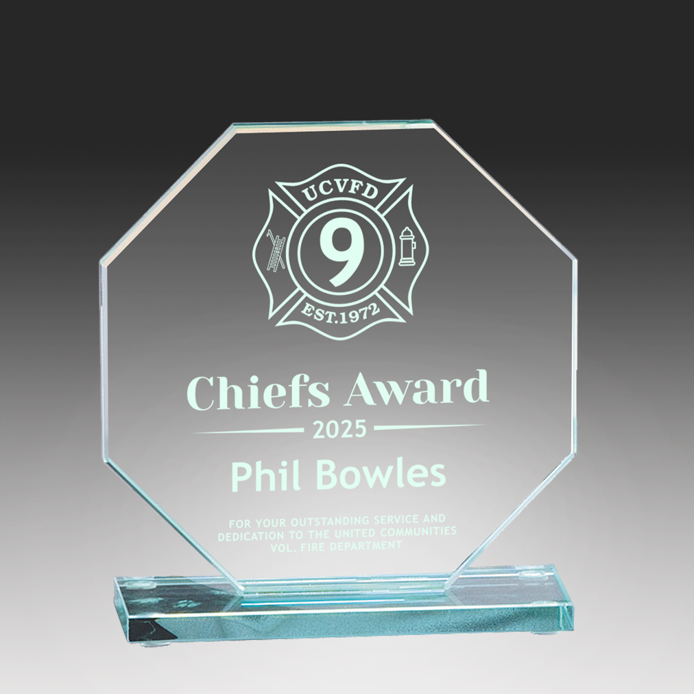 Jade Octagon Glass Award