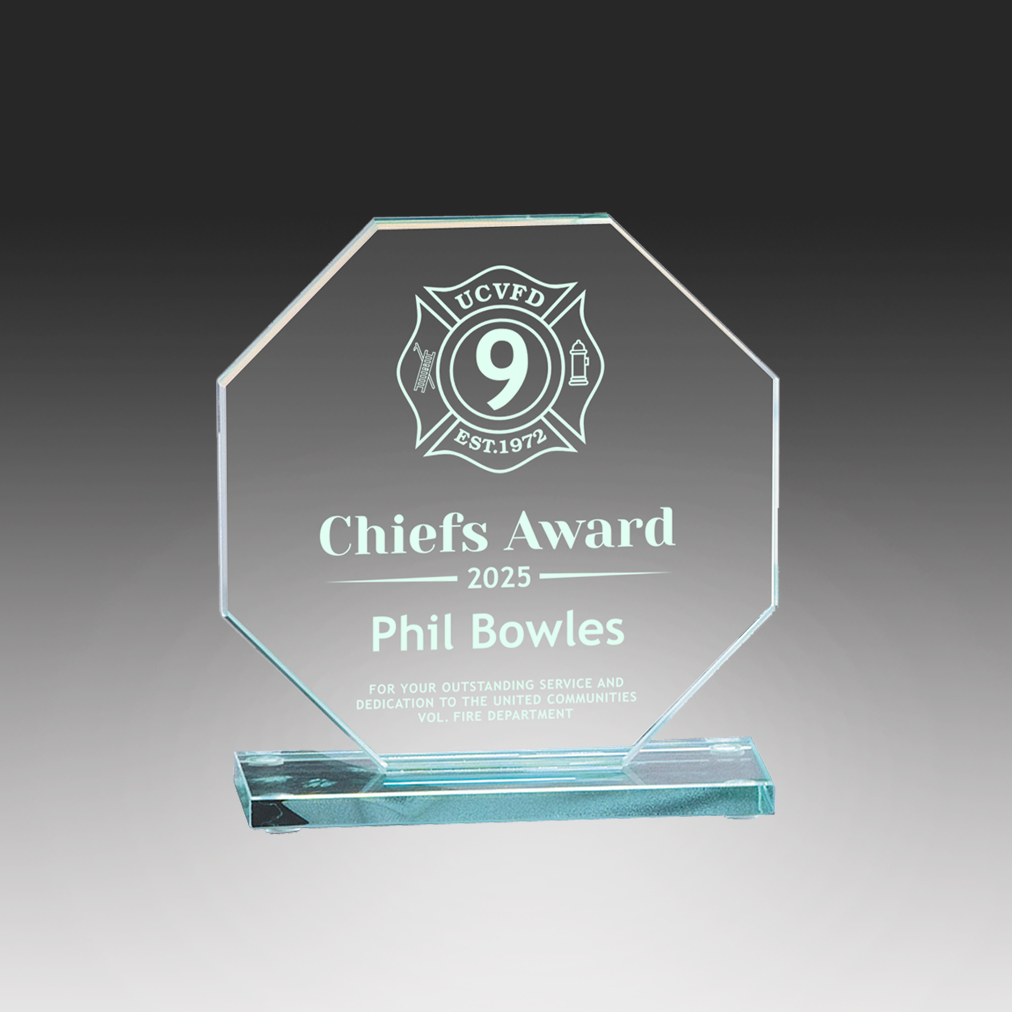 Jade Octagon Glass Award