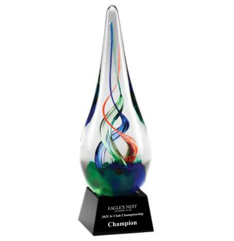 7.5" Multi Color Art Glass