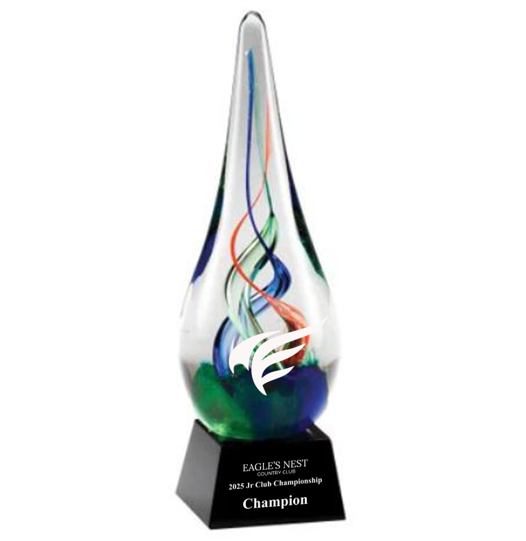 7.5" Multi Color Art Glass