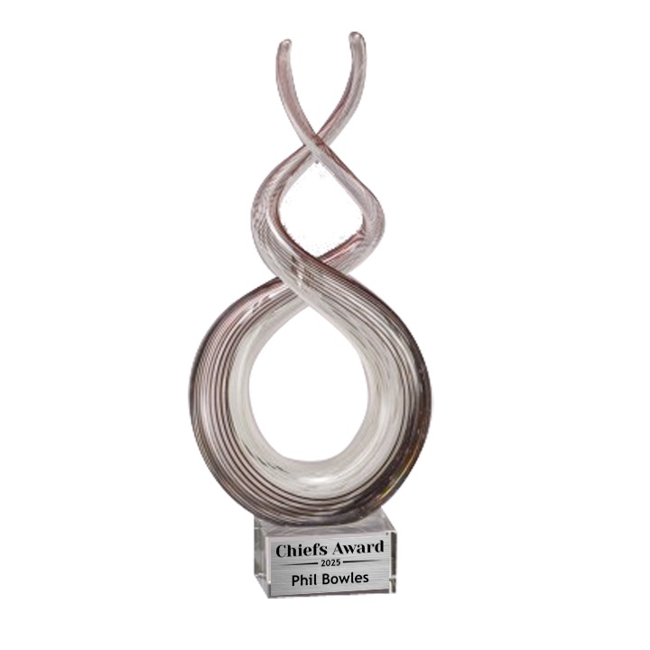 Hand Blown Art Glass Sculpture Award