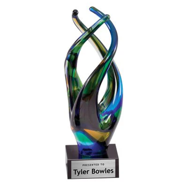 Multi Color Swirl Art Glass