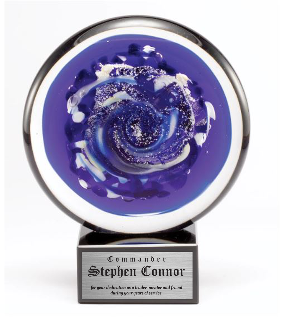7.25" Round Art Glass