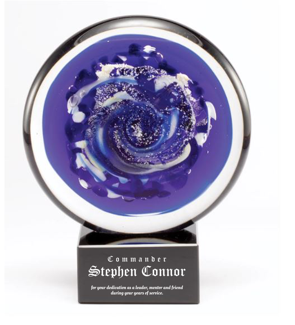 7.25" Round Art Glass