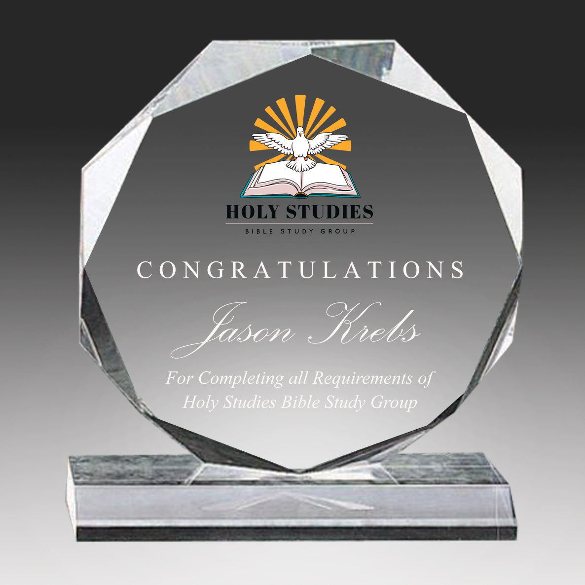 Acrylic Octagon Award