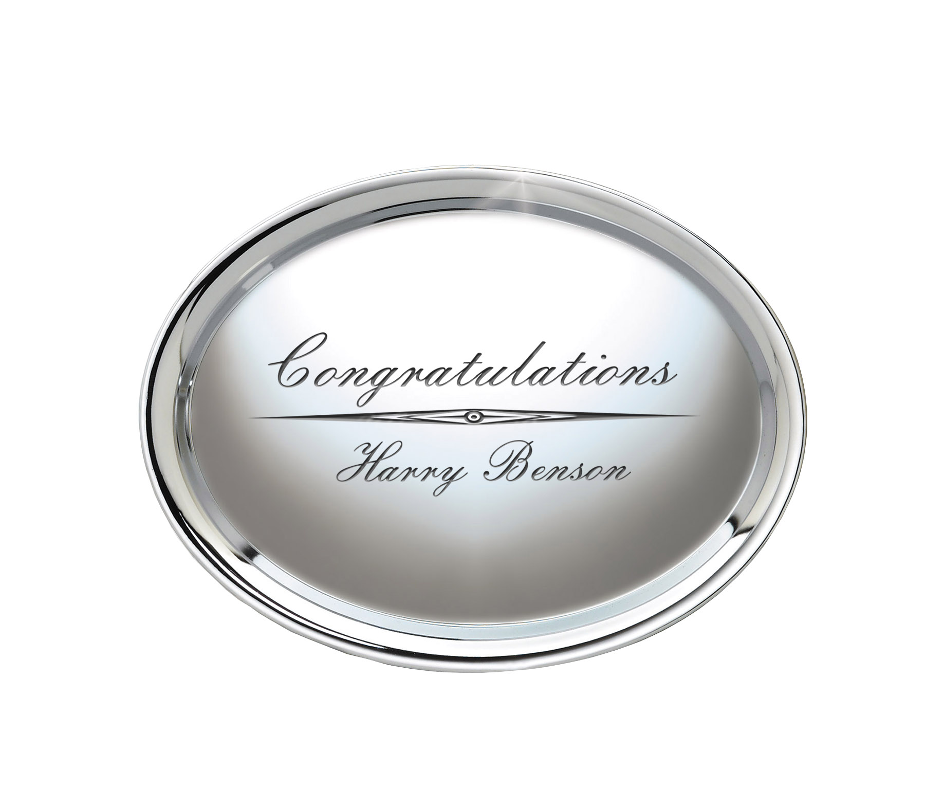 Oval Nickel Plated Tray