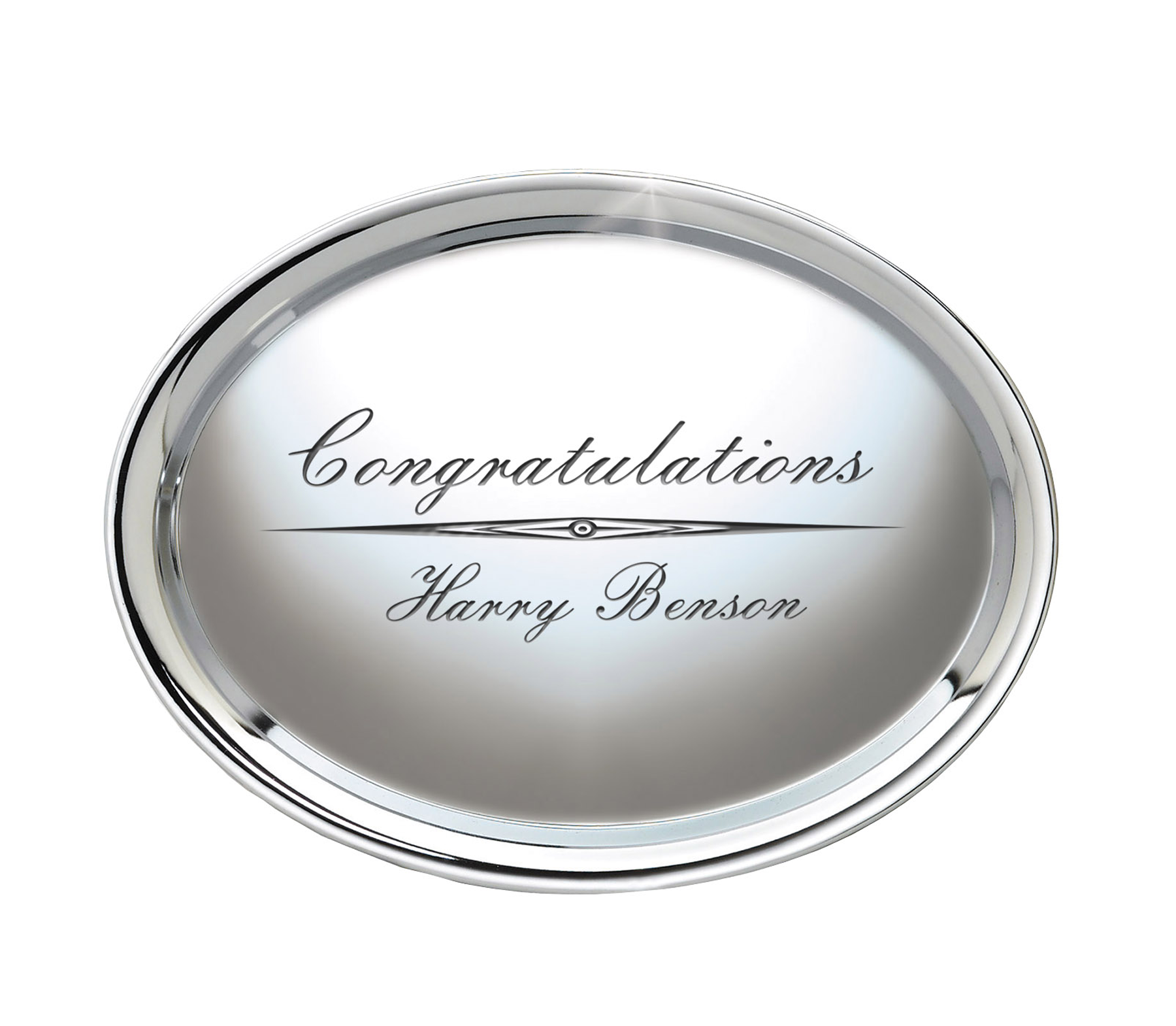 Oval Nickel Plated Tray