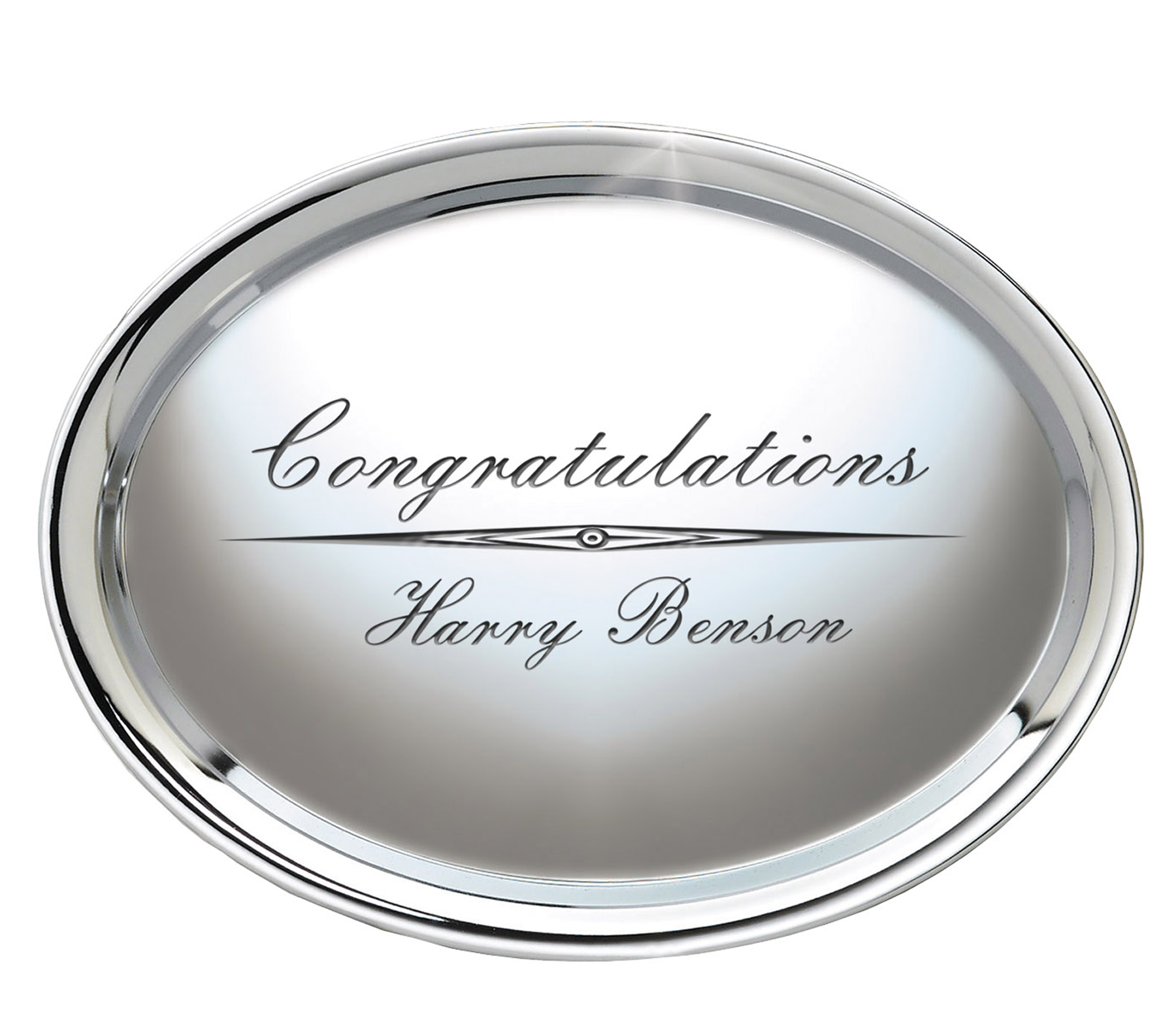 Oval Nickel Plated Tray