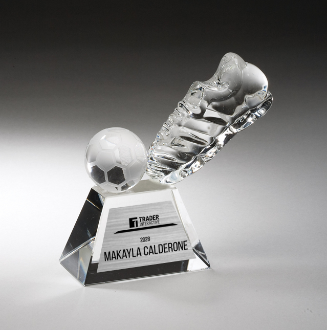 Crystal Soccer Trophy