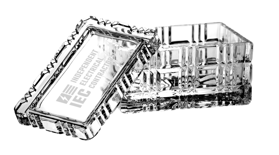 5"x3.5"x3 Cut Crystal Rectangular Box with Lid