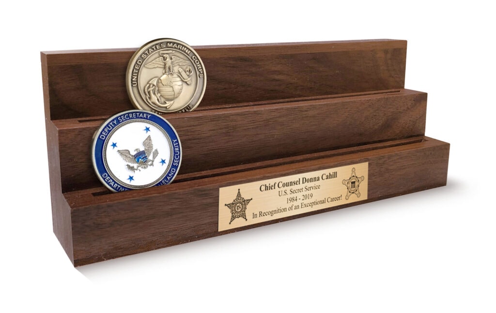 Solid Walnut Coin Display Rack