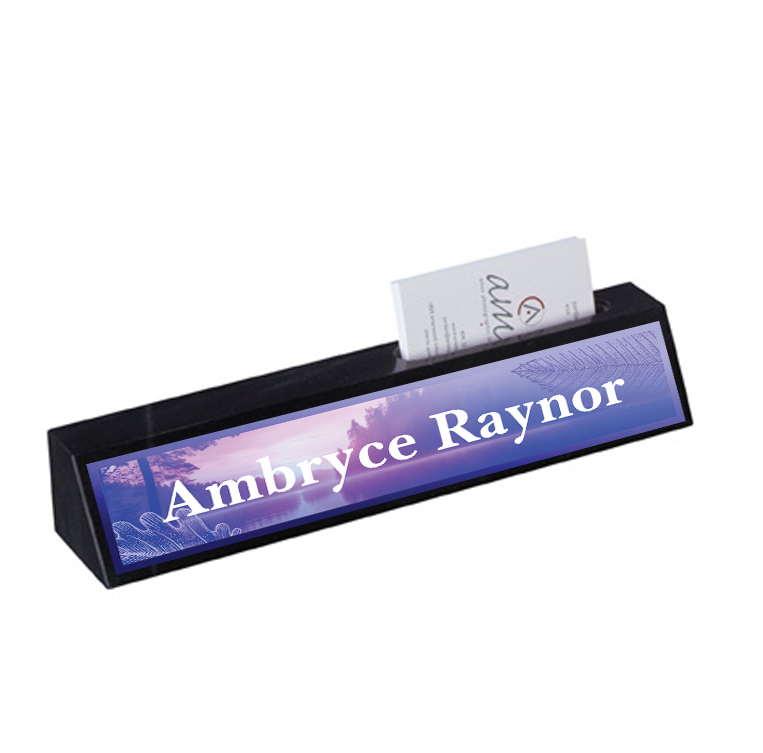 Marble Desk Wedge with Business Card Holder