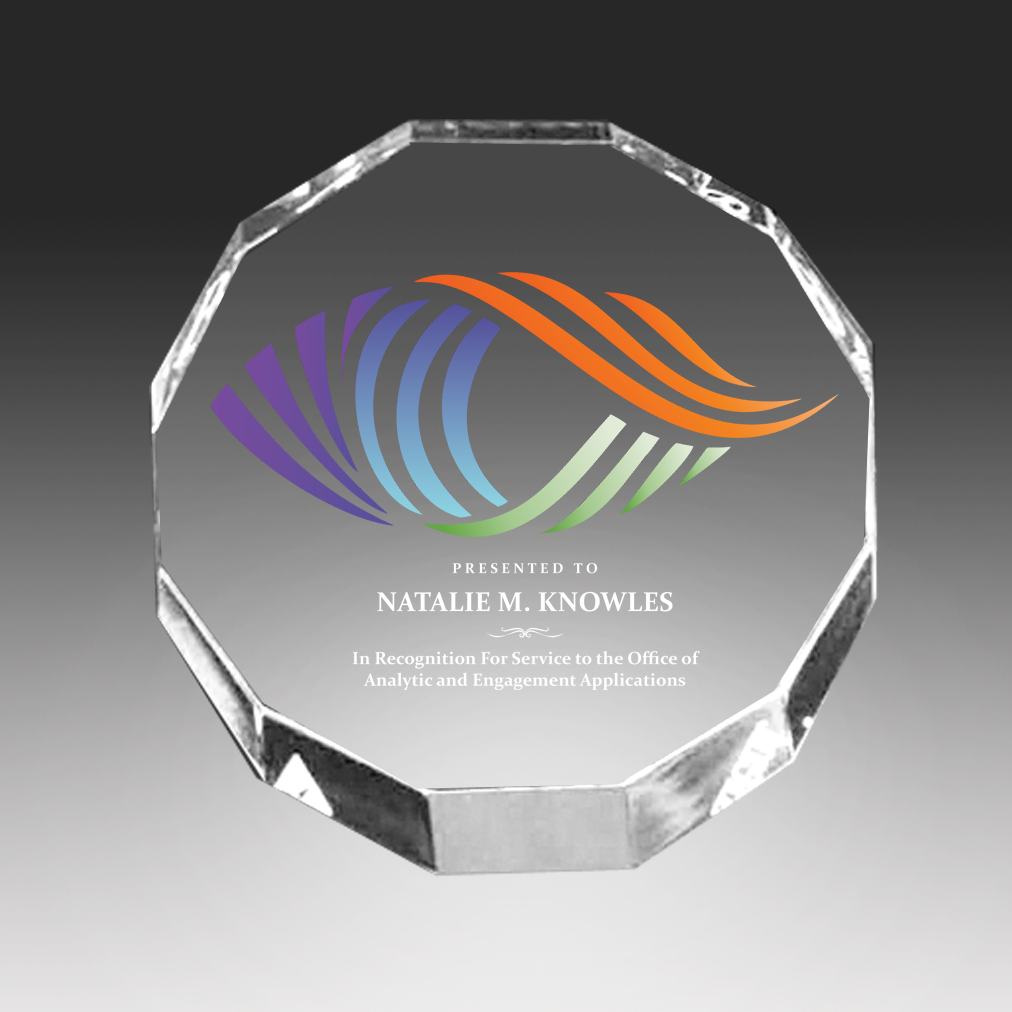 Multi-Faceted Crystal Paperweight