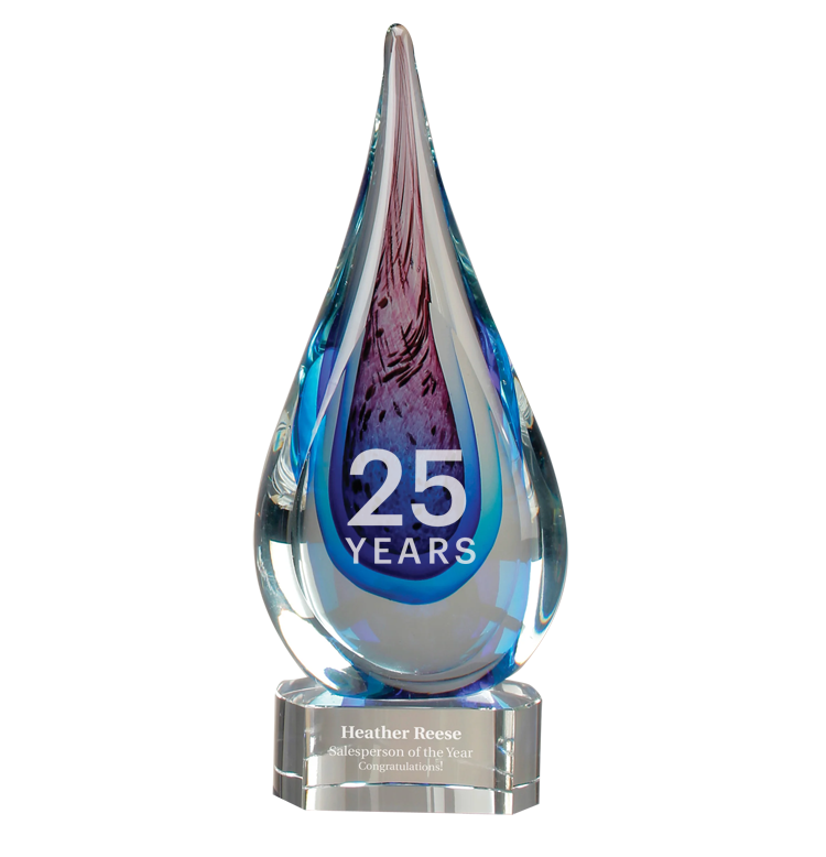 Blue Water Art Glass