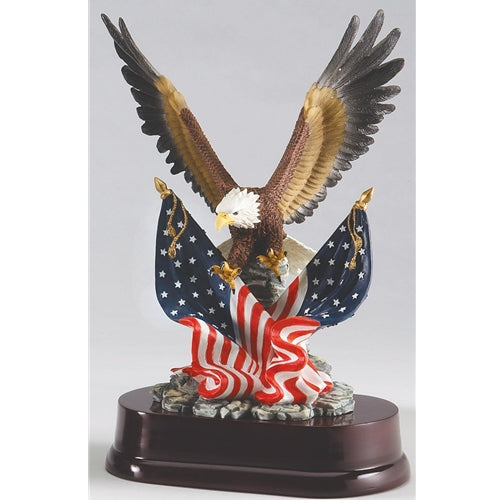 Eagle Award With Two American Flags