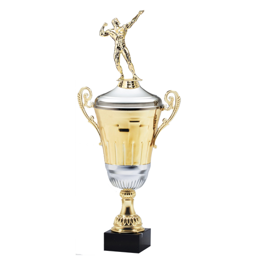 Two Tone Italian cup w/figure