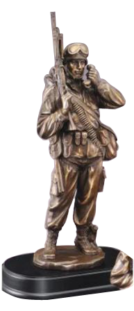 14" STANDING SOLDIER WITH FIELD PHONE AND RIFLE