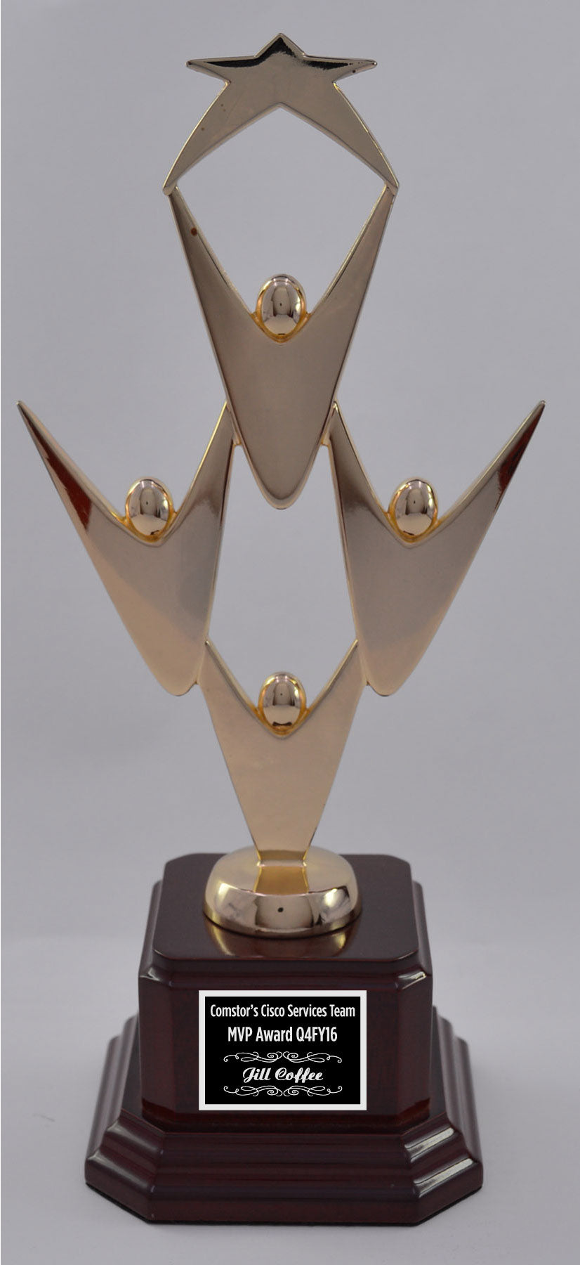 Teamwork Rower Award Teamwork Award with Star on Base
