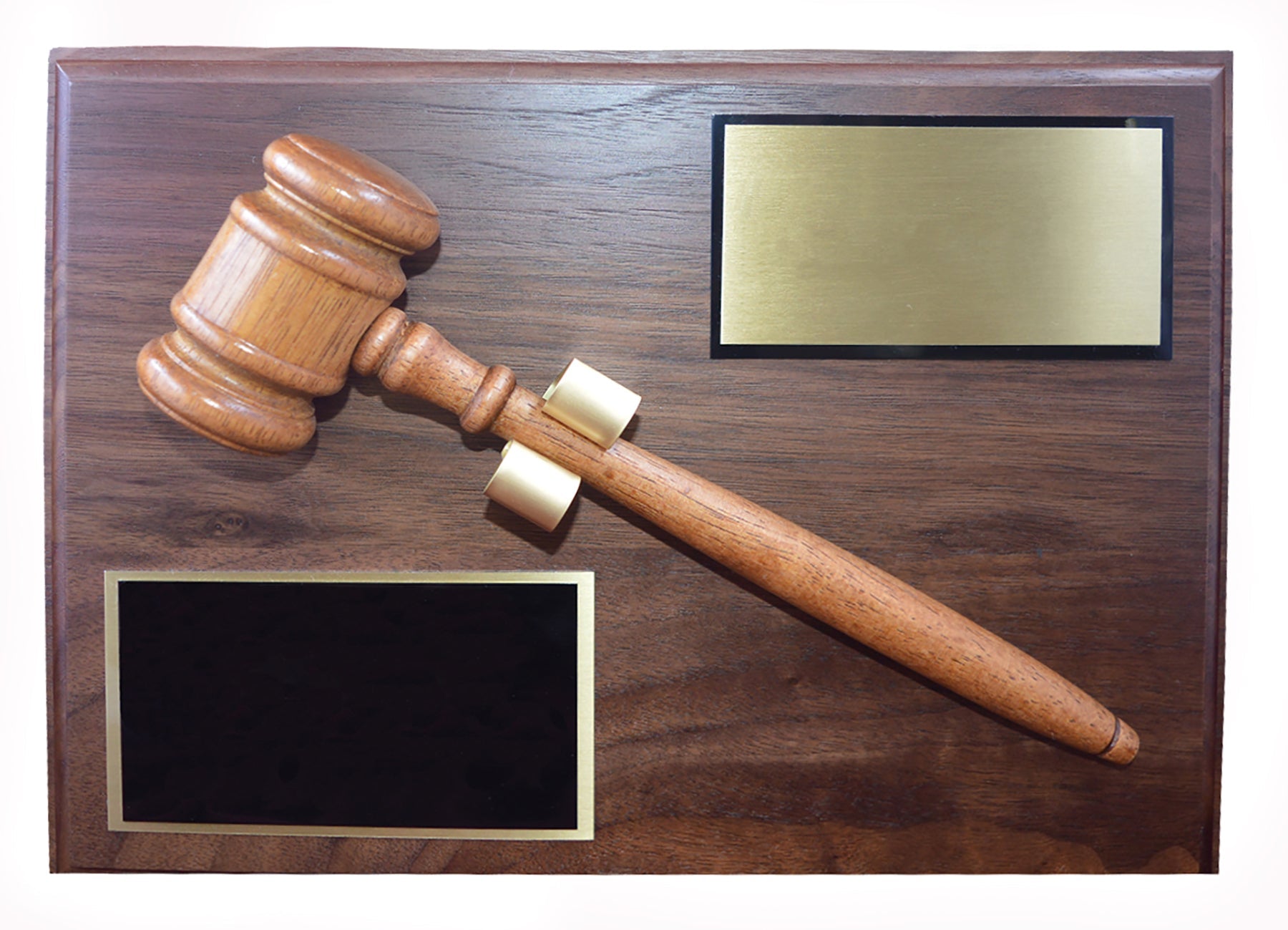 Walnut Gavel Plaque (removable Gavel)