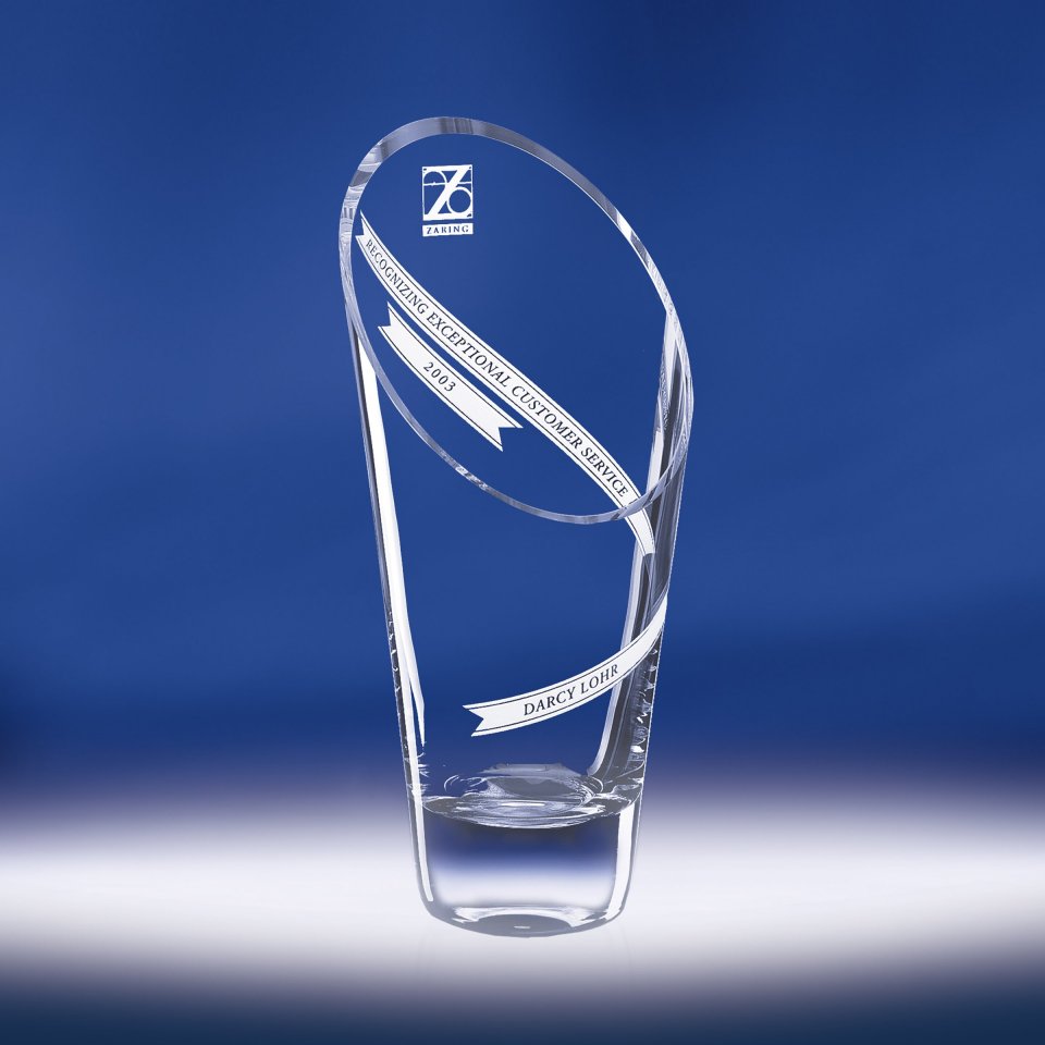 Slant Top Glass Vase