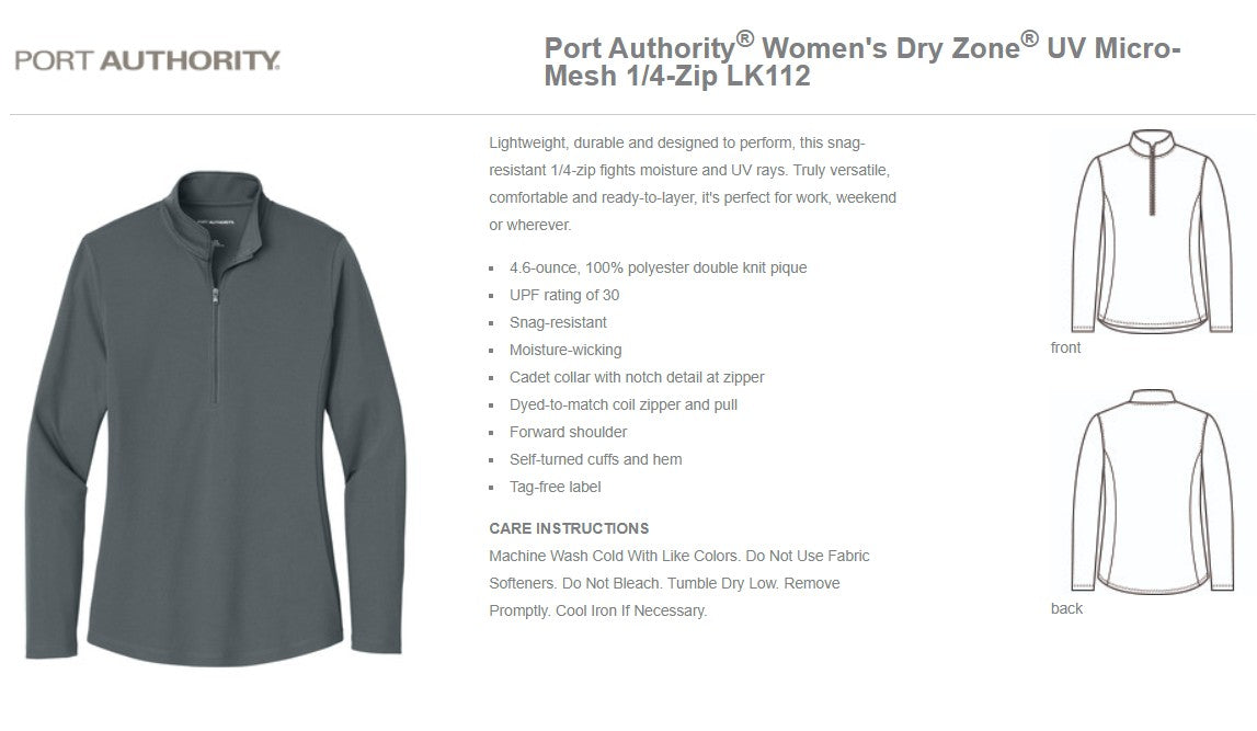 OCEANS Ladies' Quarter Zip