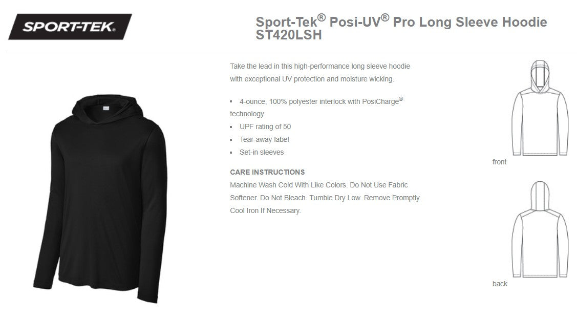 OCEANS Long Sleeve Lightweight Performance Hoodie